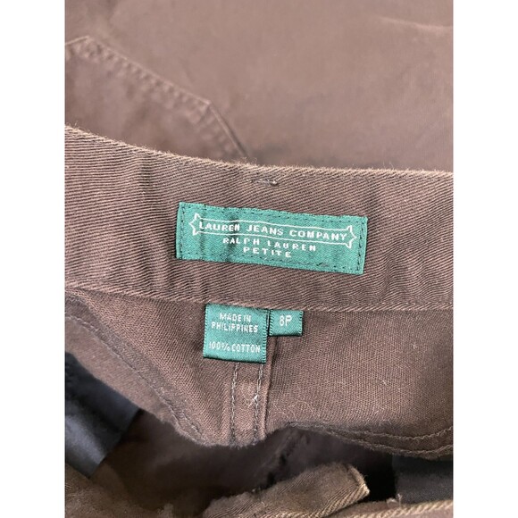 Vtg Ralph Lauren Jeans Company Petite Women’s 100% Cotton Brown Capri Pants 8P - Picture 5 of 11